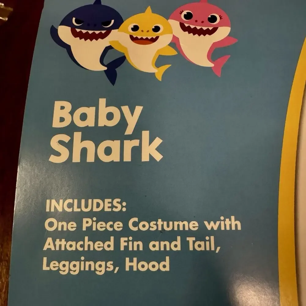 Spirit Halloween Pinkfong Baby Shark Infant Costume 12-18 Months Yellow NIP